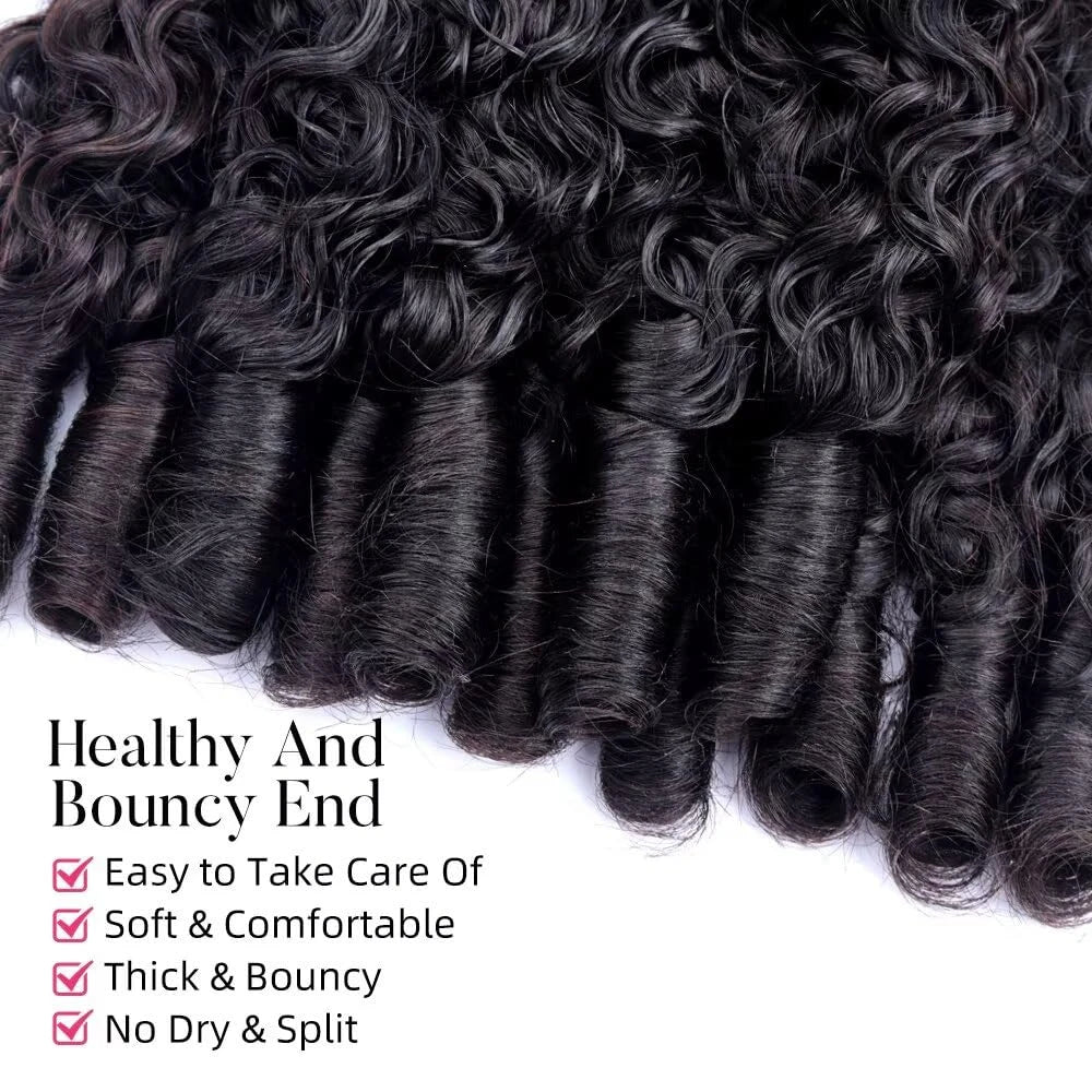 Extensiones de cabello humano rizado birmano