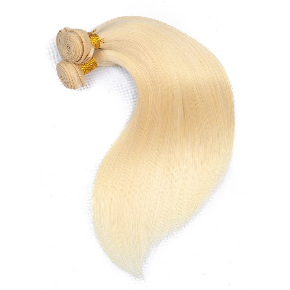 Extensiones de Pelo Humano Liso Rubio 613