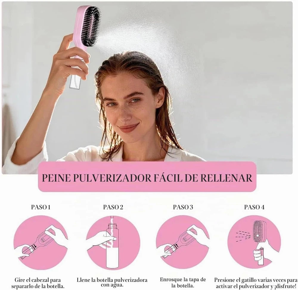 Cepillo Desenredante con Pulverizador
