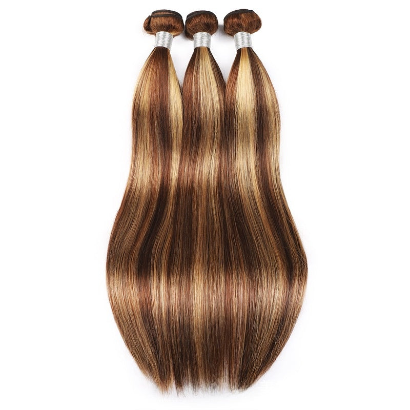 Extensiones Cabello Humano Castaño Miel