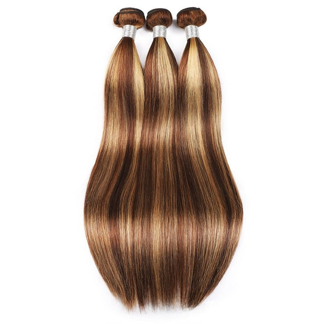 Extensiones Cabello Humano Castaño Miel
